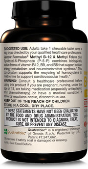 Jarrow Formulas Methyl B-12 & Methyl Folate Lemon