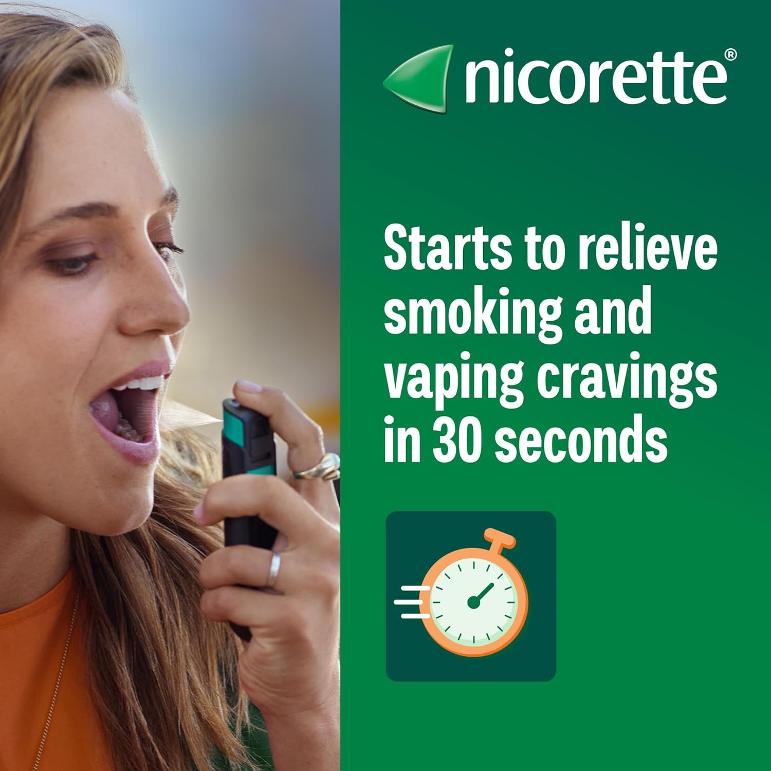 Nicorette QuickMist 1mg Freshmint nicotine spray bottle oral use 150 sprays