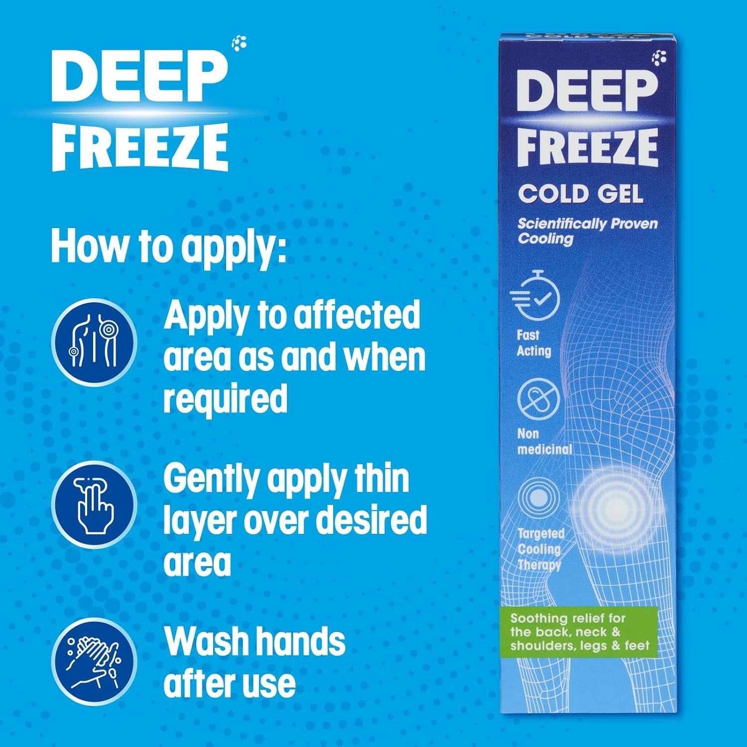 Deep Freeze Cooling Gel for Muscle & Joint Comfort - 100g Fast-Absorbing application