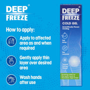 Deep Freeze Cooling Gel for Muscle & Joint Comfort - 100g Fast-Absorbing application
