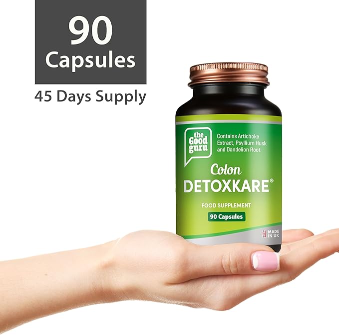 The Good Guru Digestive and Antioxidant Support Complex bottle, 90 capsules, on white background.