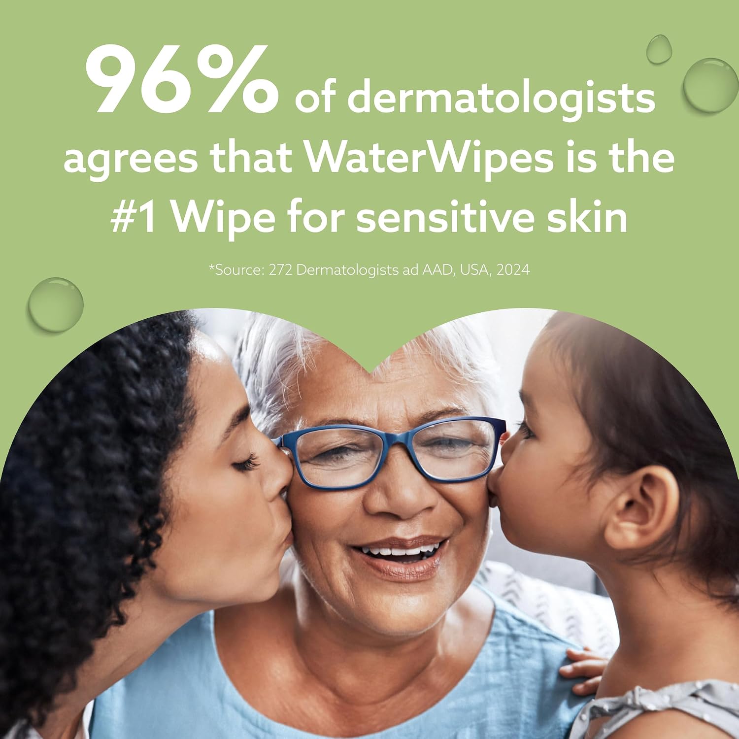 WaterWipes Sensitive+ Baby & Toddler Wipes, resealable soft pack packaging, unscented, 60 wipes, baby and toddler cleaning use