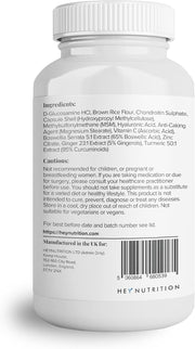Supplement facts, barcode and ingredients list for Glucosamine Complex.