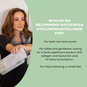 BioTechUSA Hyaluronic and Collagen capsules daily use bottle 120 count quantity