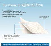 Aquacel Extra 15cm x 15cm Hydrofiber Dressing for Exuding Wounds - 5 Count