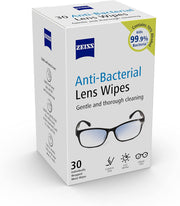ZEISS Lens Cleaning Wipes with Alcohol Formula - 30 Count