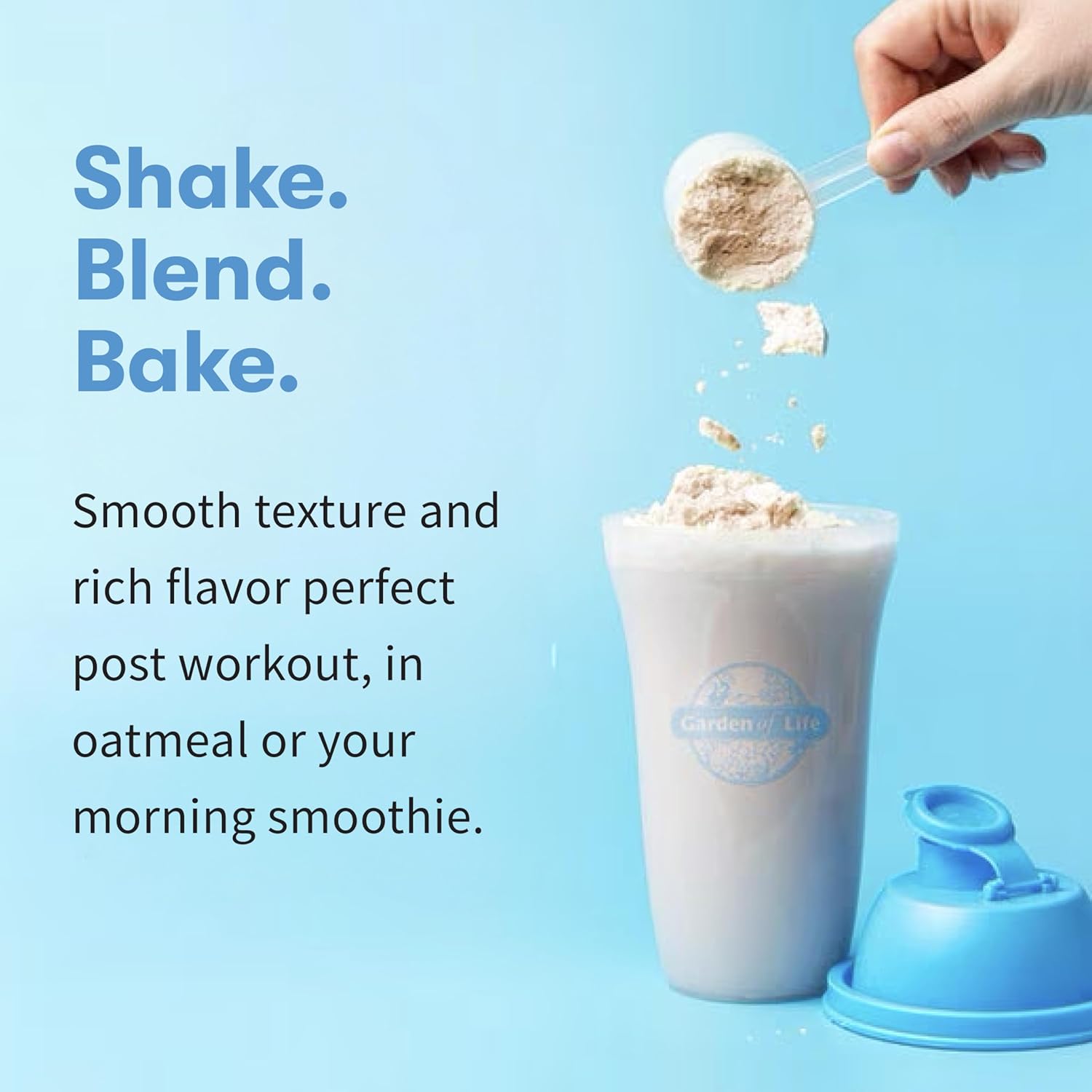 Garden of Life Raw Organic Vegan Protein Powder vanilla smoothie mix tub 660g