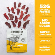 Ember Original Sliced Beef Biltong ingredients label 250g