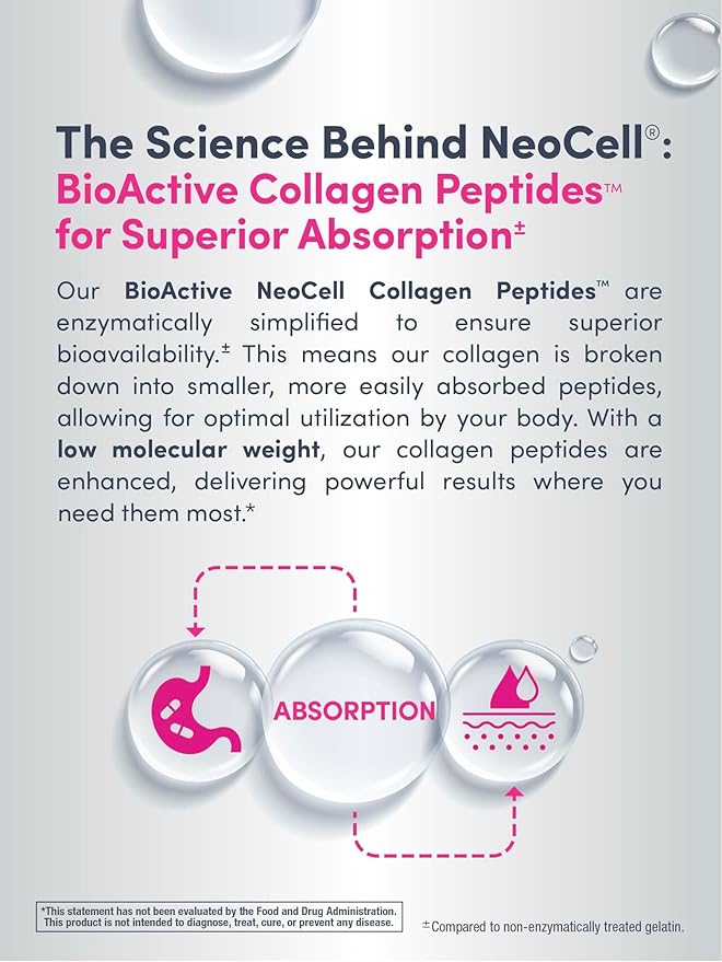 NeoCell Advanced Collagen Peptides with Hyaluronic Acid & Vitamin C - 585g