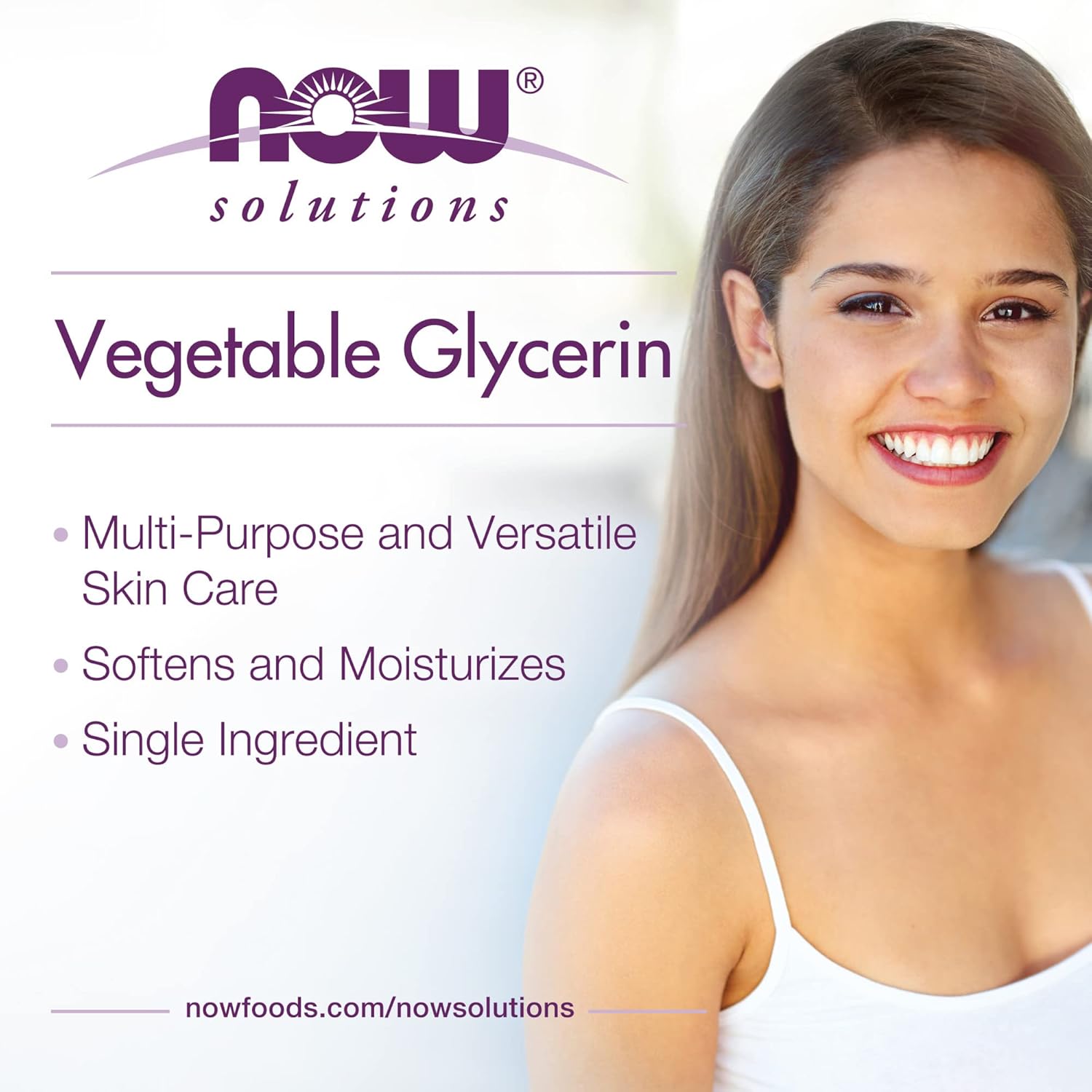 NOW Solutions Vegetable Glycerin - Pure Humectant & Moisturizer