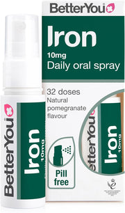 BetterYou Iron Oral Spray bottle & box, 25ml.