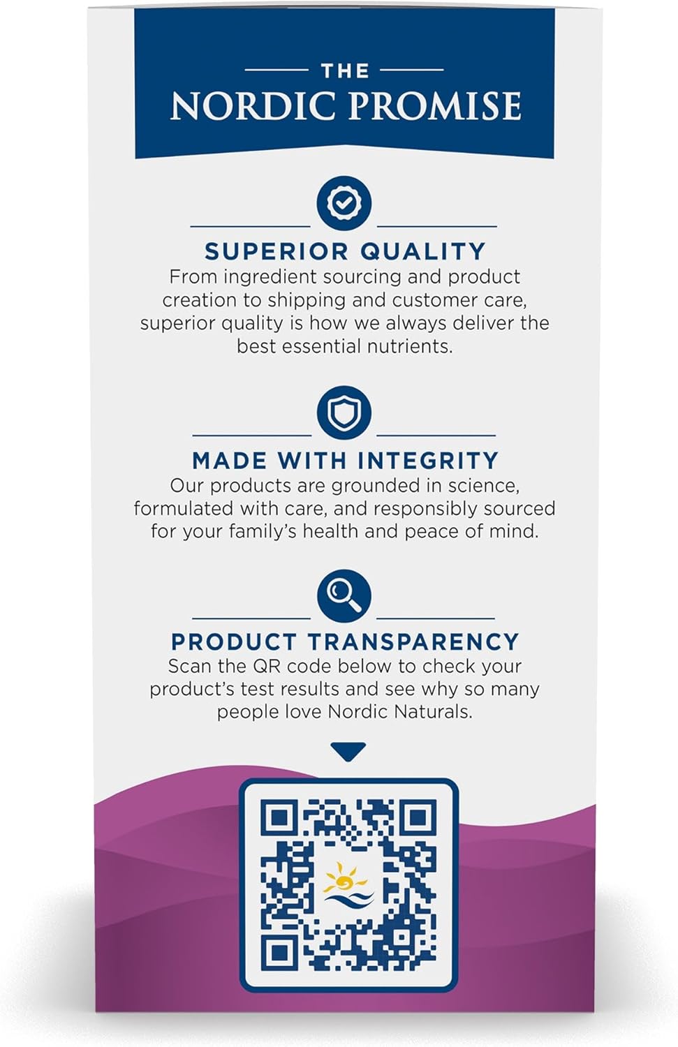 Label showing supplement facts for Nordic Naturals women's omega-3 and EPO formula.