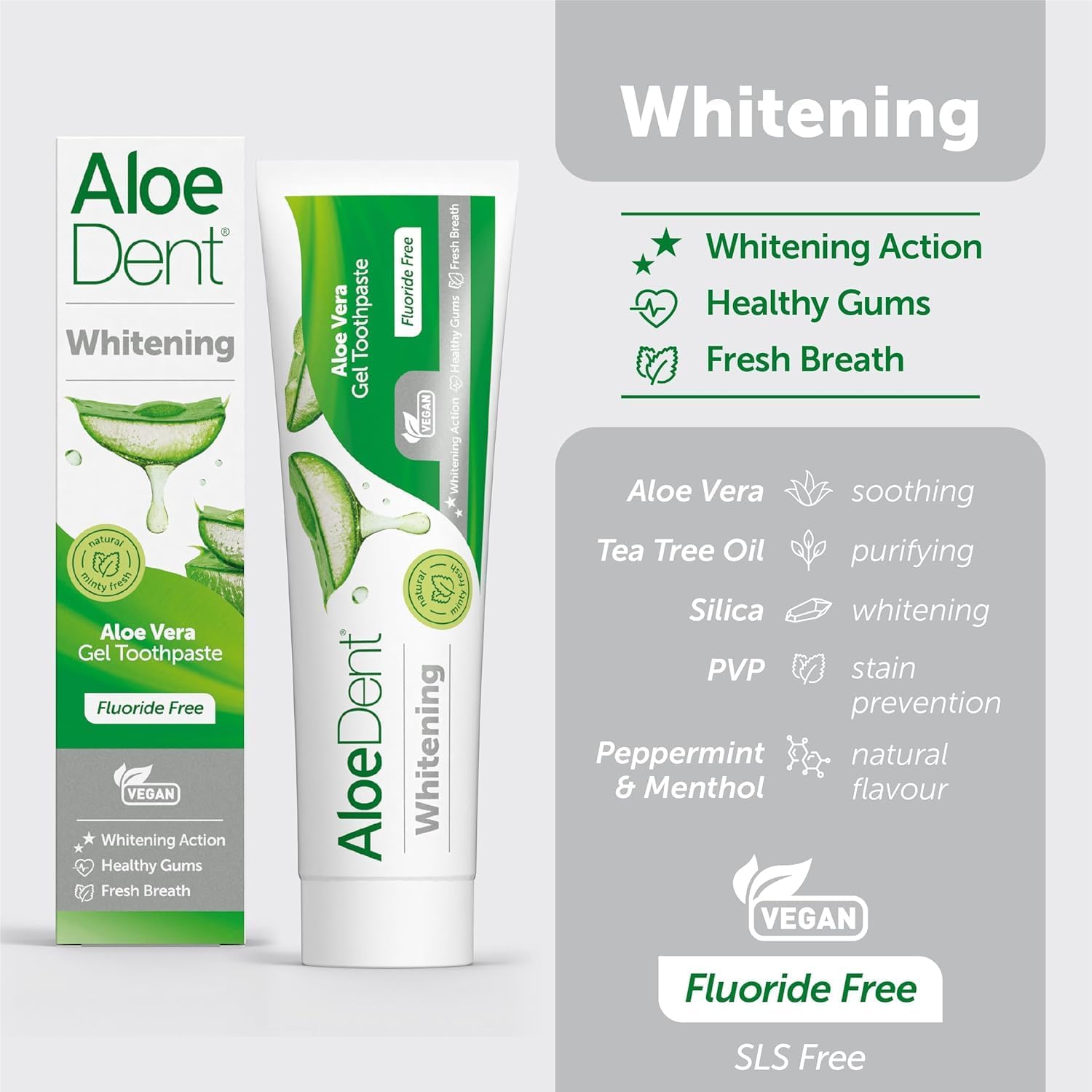 Aloe Dent Aloe Vera Whitening Toothpaste Fluoride Free - 100ml