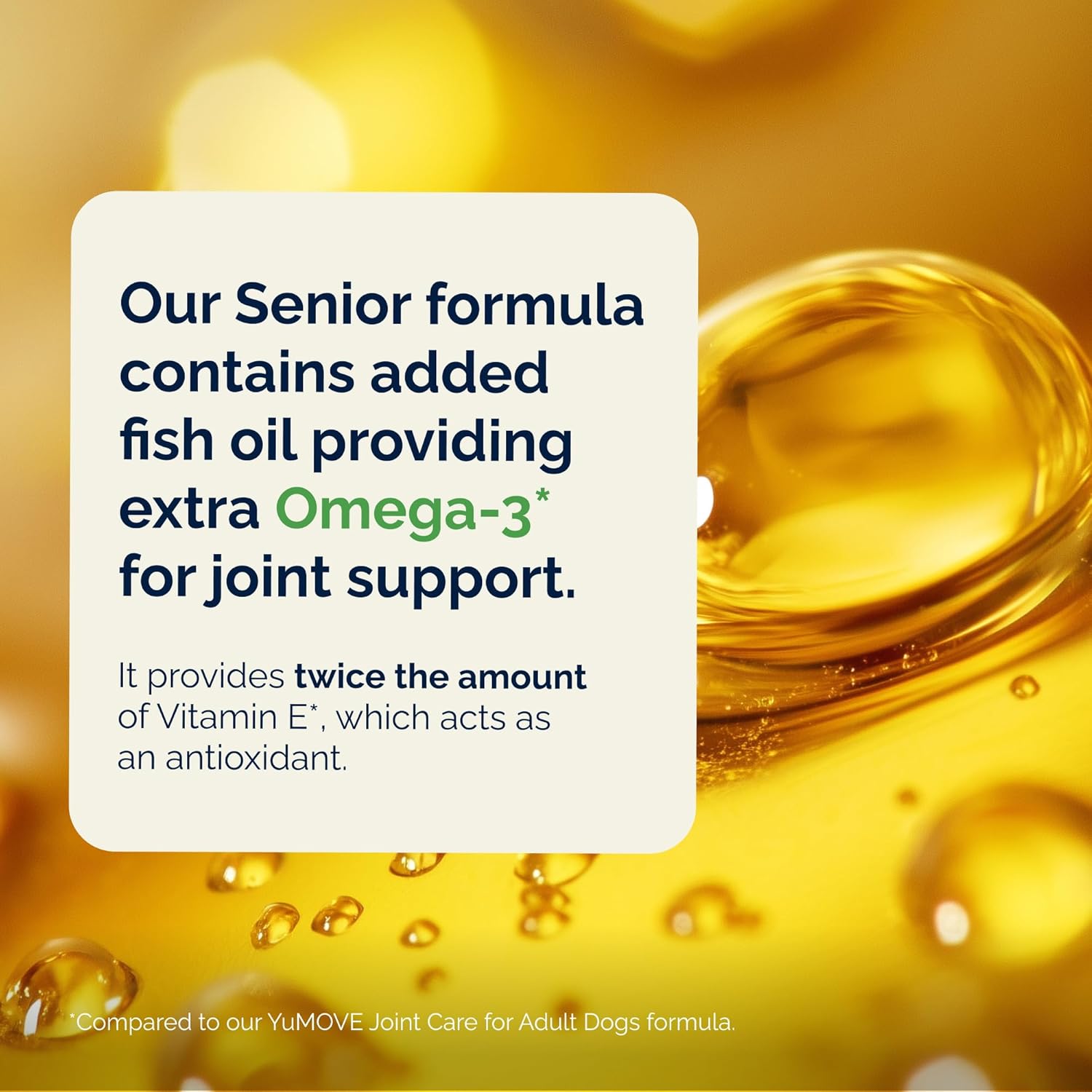 Omega-3 Ingredients for YuMOVE Senior Dog joint tablets.