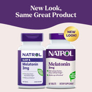 Natrol Melatonin 3mg Supplement for Adults - 60 Tablets. Old & new packaging.