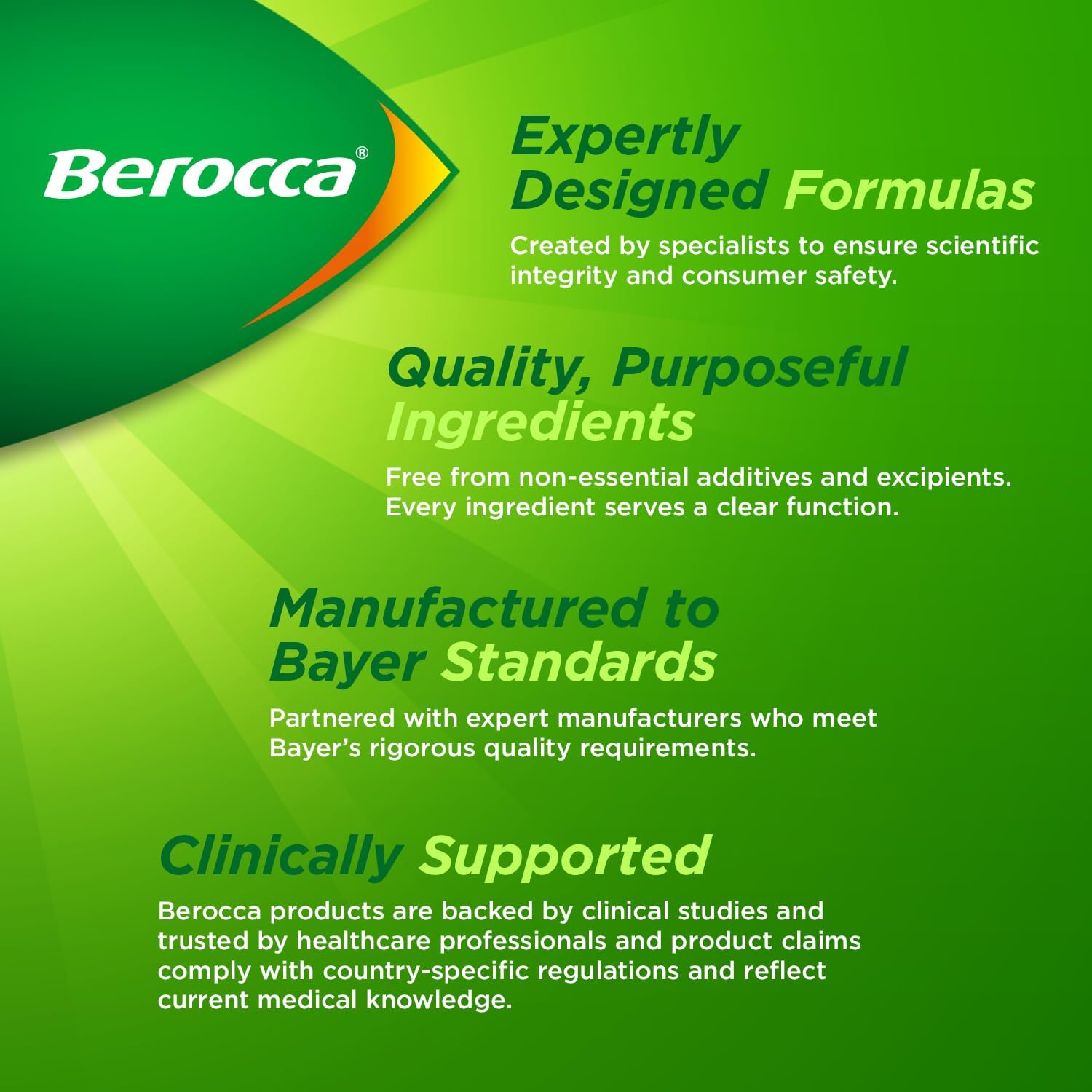 Berocca Vitamin C & B Complex Effervescent Tablets - Mixed Berries Flavour - 45 Count