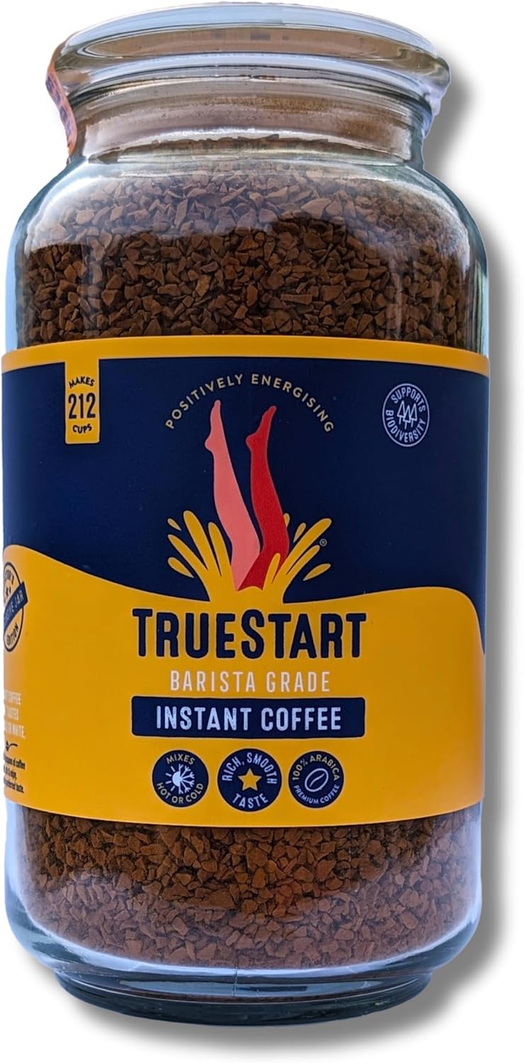 TrueStart Barista Grade Smooth Original instant coffee jar 380g packaging front