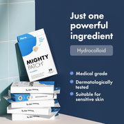 Hero Mighty Patch Invisible+ clear hydrocolloid acne patches, 24 count box.