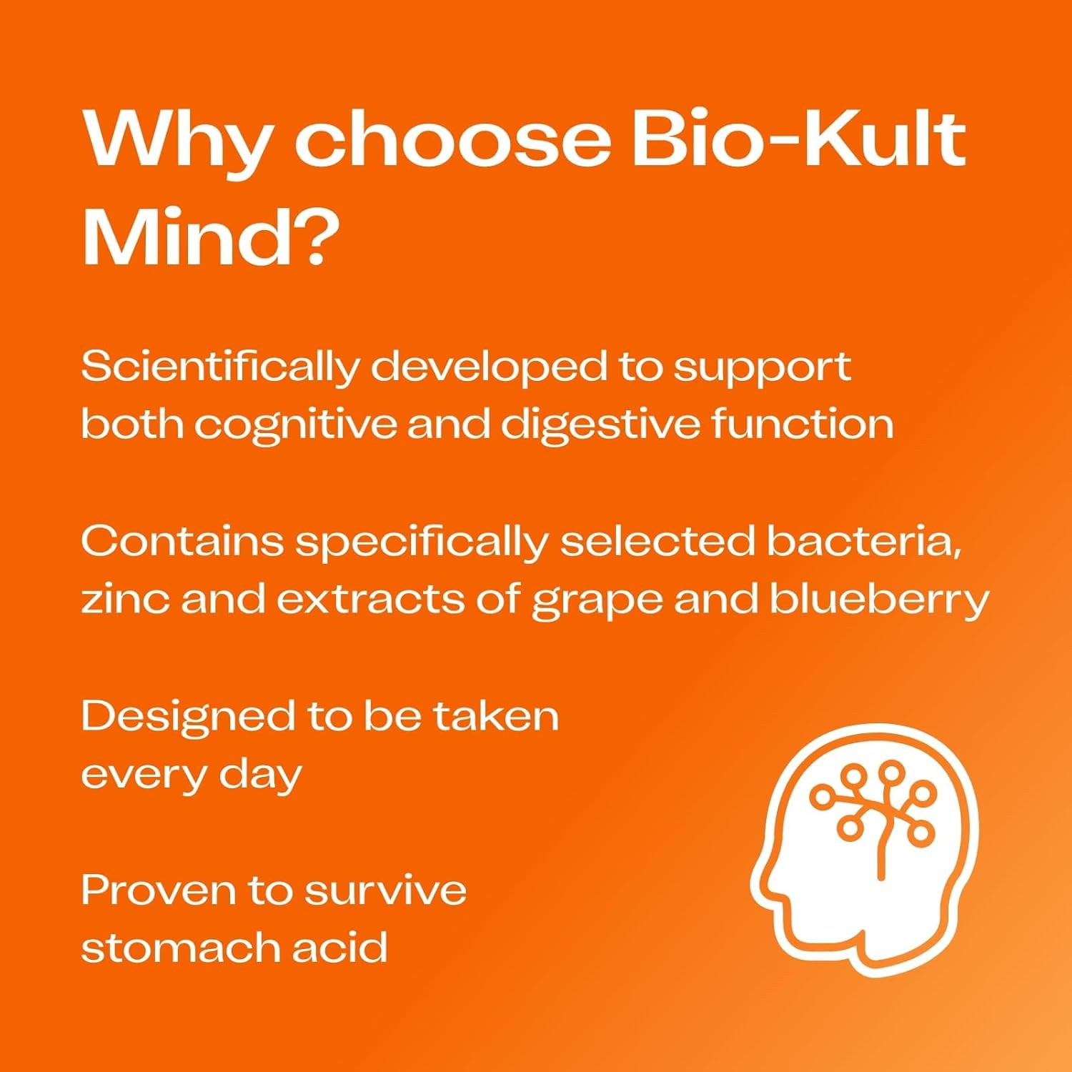 Bio-Kult Mind Probiotic with Zinc and Plant Extracts - 60 Capsules