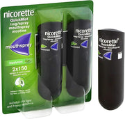 Nicorette QuickMist 1mg Freshmint nicotine mouth spray duo pack 2 x 150 sprays