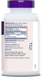 Natrol Magnesium Glycinate 240mg Capsules – 60 count