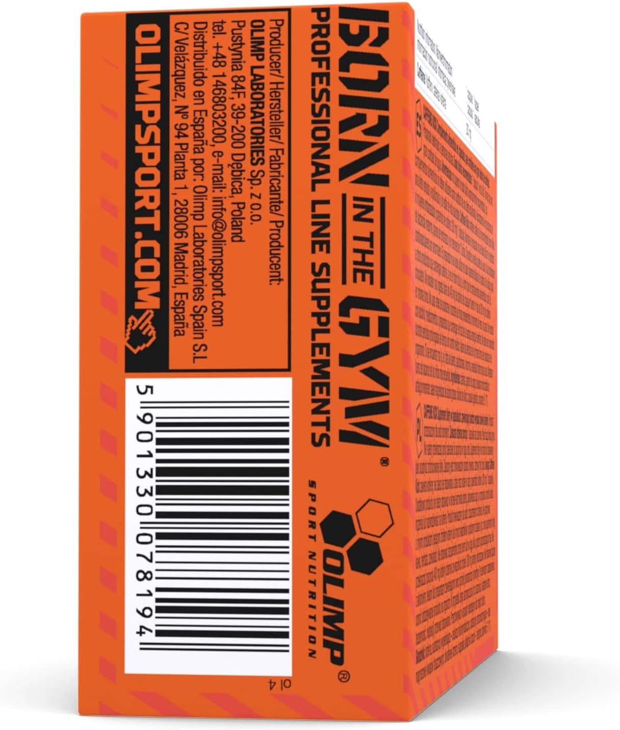 Olimp Caffeine Kick 200mg 60 capsules barcode packaging