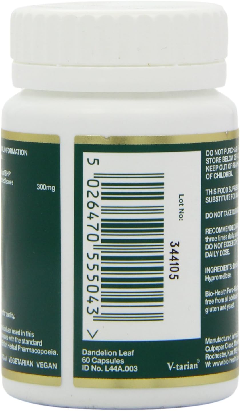 Bio-Health Dandelion Leaf 300mg Capsules - 60 Count