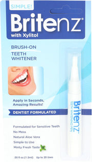 Britenz Teeth Whitening Pen with Xylitol 1.5ml brush-on whitening gel applicator