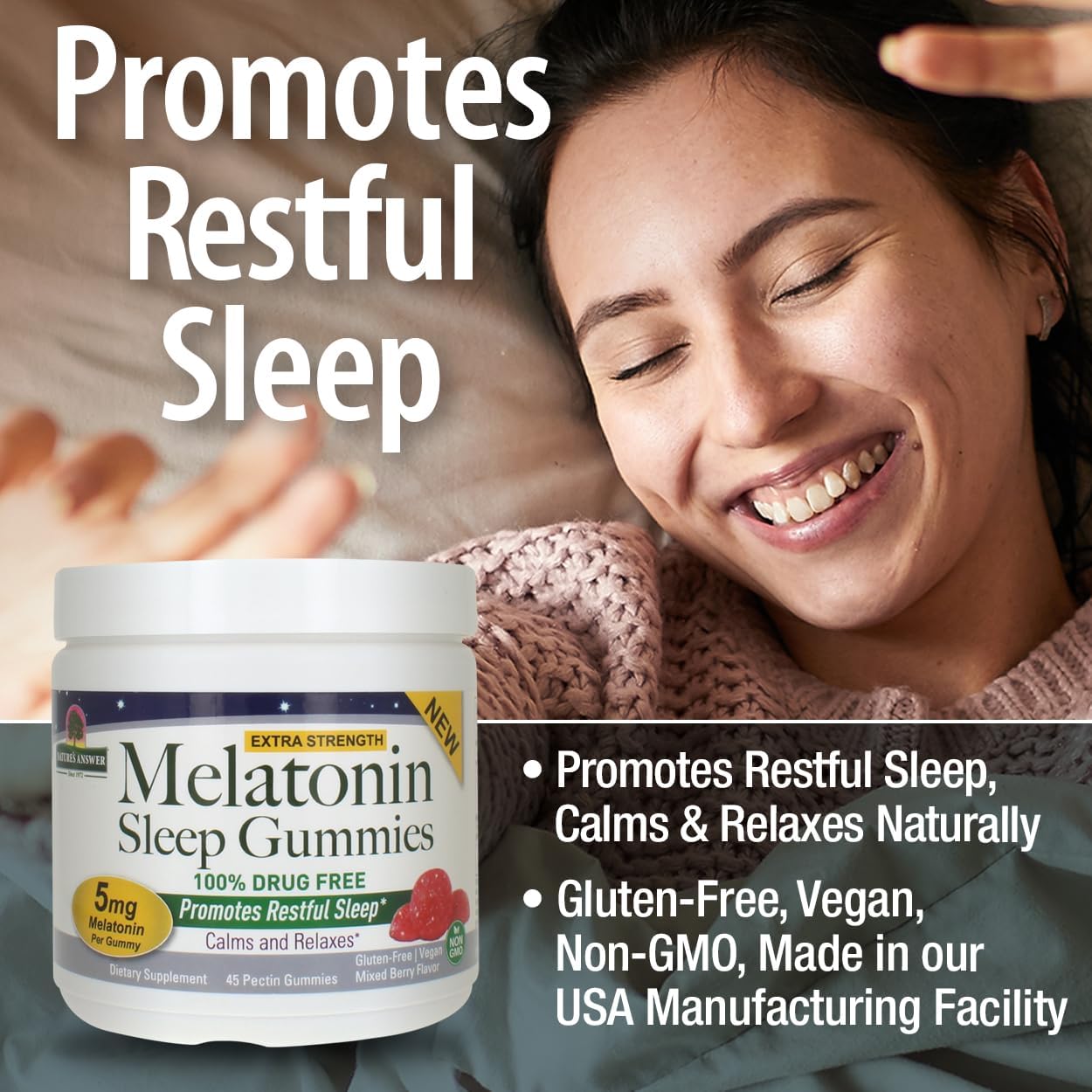 Nature's Answer Melatonin Sleep Gummies — 5 mg — 45 Gummies