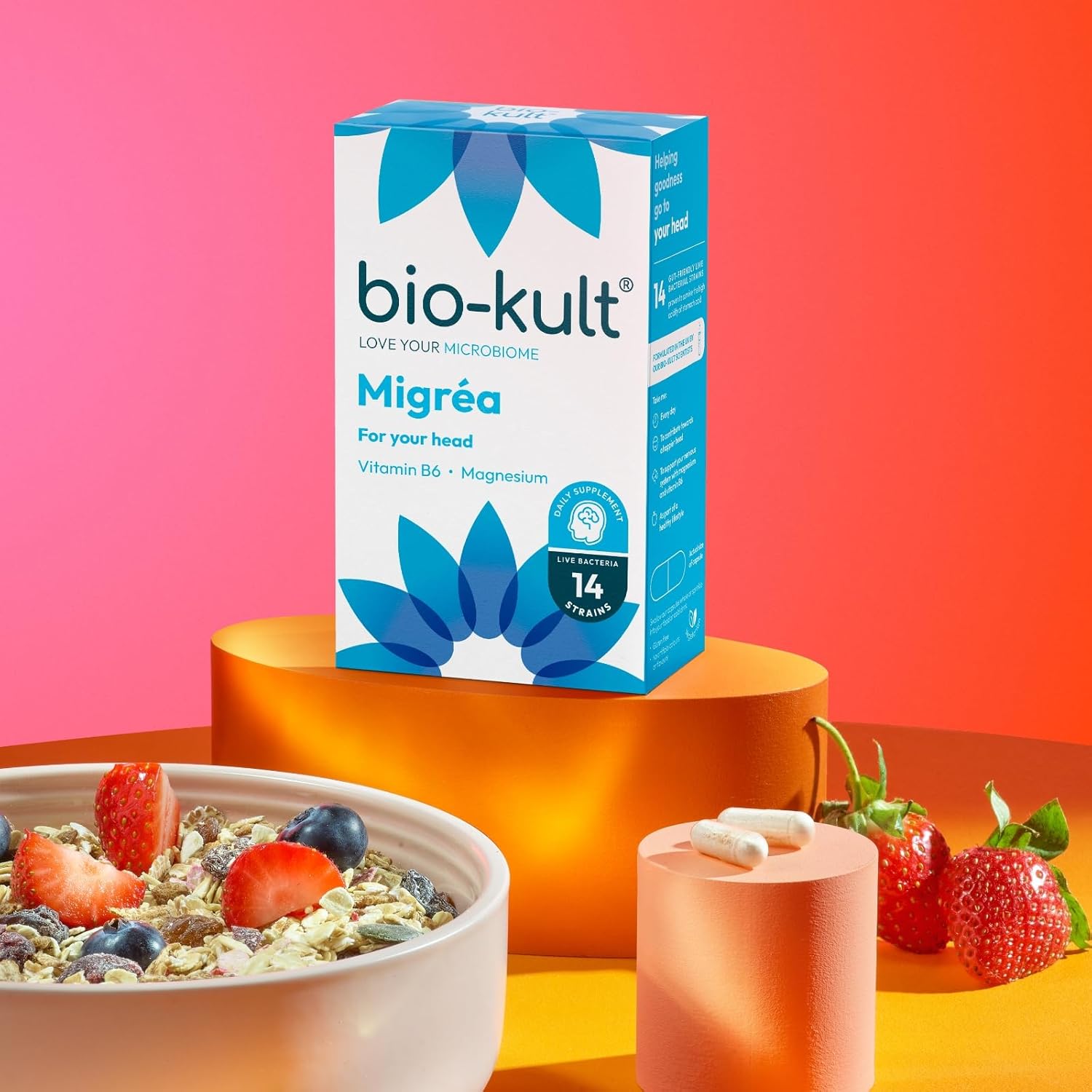 Bio-Kult Migréa Probiotic with Magnesium & Vitamin B6 - 60 Capsules