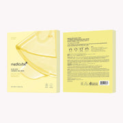 Medicube Kojic Acid Turmeric Brightening Gel Mask, individual sachet packaging, fragrance not specified, 4 masks x 28g, barcode