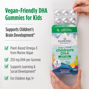 Nordic Naturals Zero Sugar Children's DHA Vegan Gummies box - 30 gummies