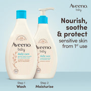 Aveeno Baby Daily Care Moisturising Lotion with Oat for Sensitive Skin - 250ml variants.