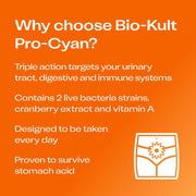 Bio-Kult Pro-Cyan Probiotic with Cranberry & Vitamin A - 45 Capsules