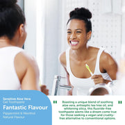 How to Use Image: Aloe Dent sensitive toothpaste brushing teeth daily use 100ml