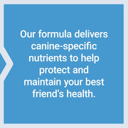 Label of Life Extension Dog Mix powder showing ingredient list and feeding guide.