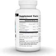 Supplement facts & ingredients image: Source Naturals Calcium & Magnesium with Vitamin D3 tablets ingredient panel 100 count