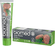 BIOMED Herbal Mint 98% Natural Toothpaste tube & box, 100g, on a clean background.