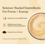 Science backed Four Sigmatic Organic Non-Dairy Creamer ingredients.