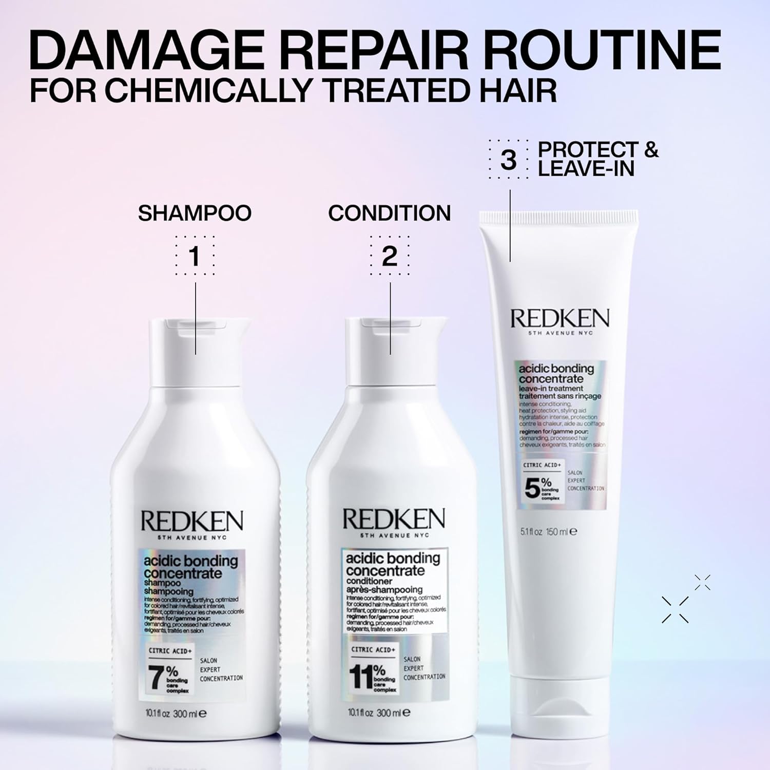 Redken Acidic Bonding Concentrate Conditioner bottle, 300ml,formulation routine.