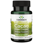 Swanson Full Spectrum Cacao supplement bottle on a white background