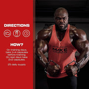 Label showing how to use  for Scitec AAKG 3200mg L-Arginine Alpha-Ketoglutarate.