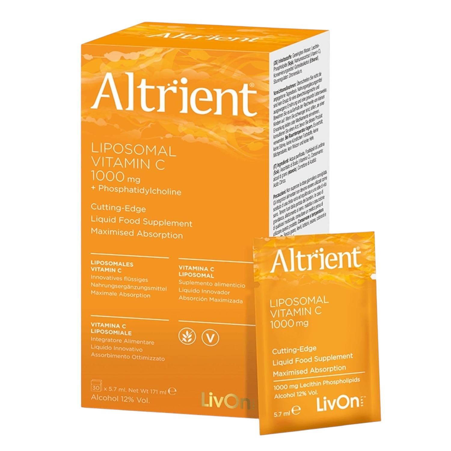 Altrient Liposomal Vitamin C 1000mg 30 sachets box packaging