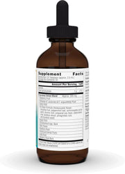 Supplement facts & ingredients image: Source Naturals Wellness Herbal Resistance liquid ingredient panel bottle 59.14ml