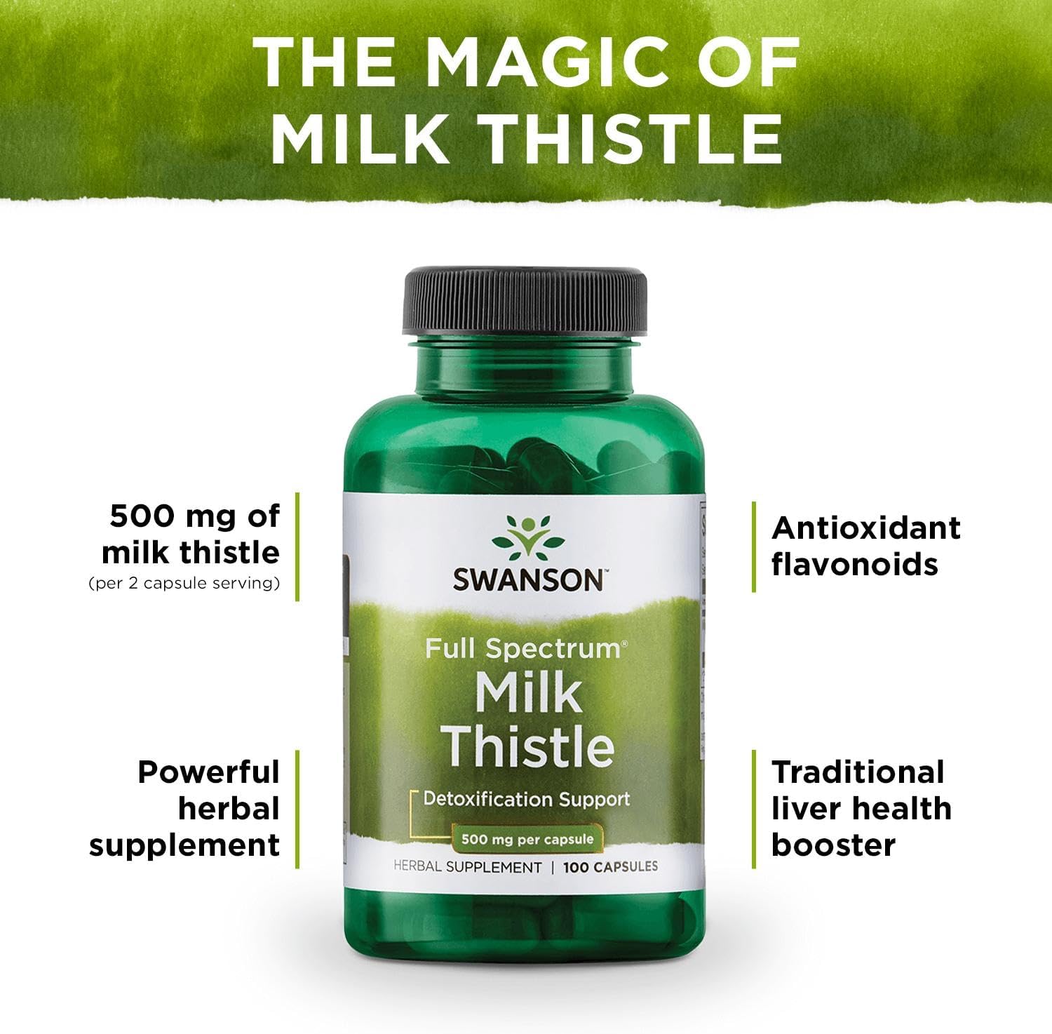 Swanson Full Spectrum Milk Thistle 500mg 