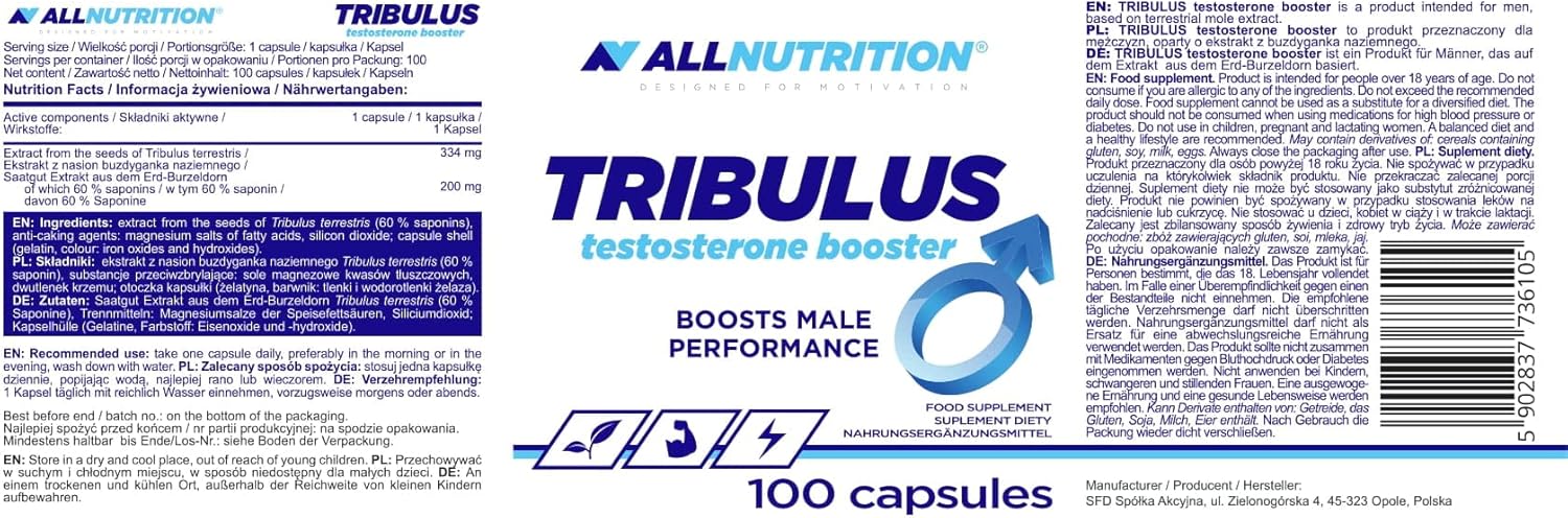 Barcode and product details for All Nutrition supplement.