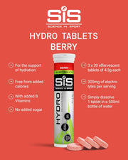 SIS Science in Sport Hydro Electrolyte Tablets Berry formulation.