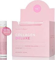 Swedish Collagen Collagen Deluxe packaging with a pink tube on a white background