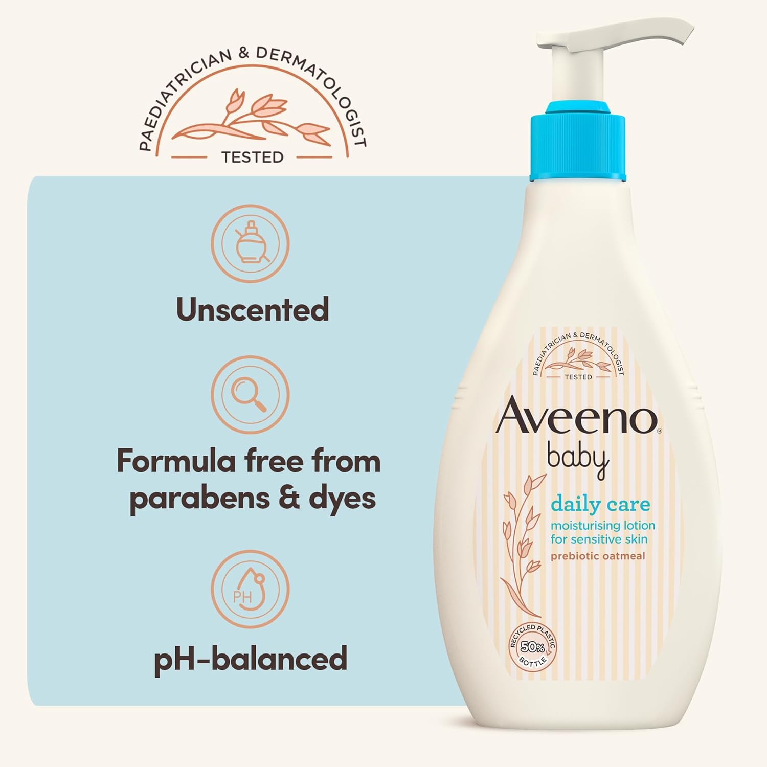 Aveeno Baby Daily Care Moisturising Lotion with Oat for Sensitive Skin - 250ml