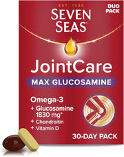 Seven Seas Glucosamine, Chondroitin & Omega-3 30-Day Duo Pack box.